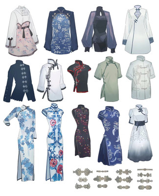 動漫服裝素材。